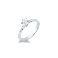 Anello solitario in oro bianco 18 kt con diamante 0.09 ct SI G – Eleganza intramontabile firmata Idee Preziose dal 1987 - IP.AK18B/15D